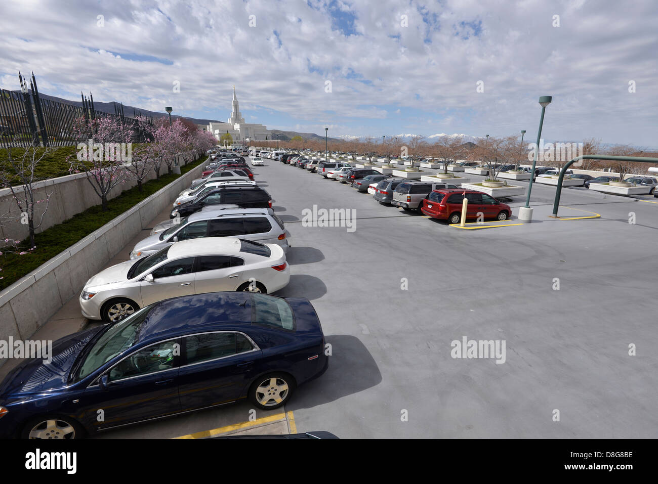 Parking lot of the Mormon temple in Bountiful, Utah Stock Photo Alamy