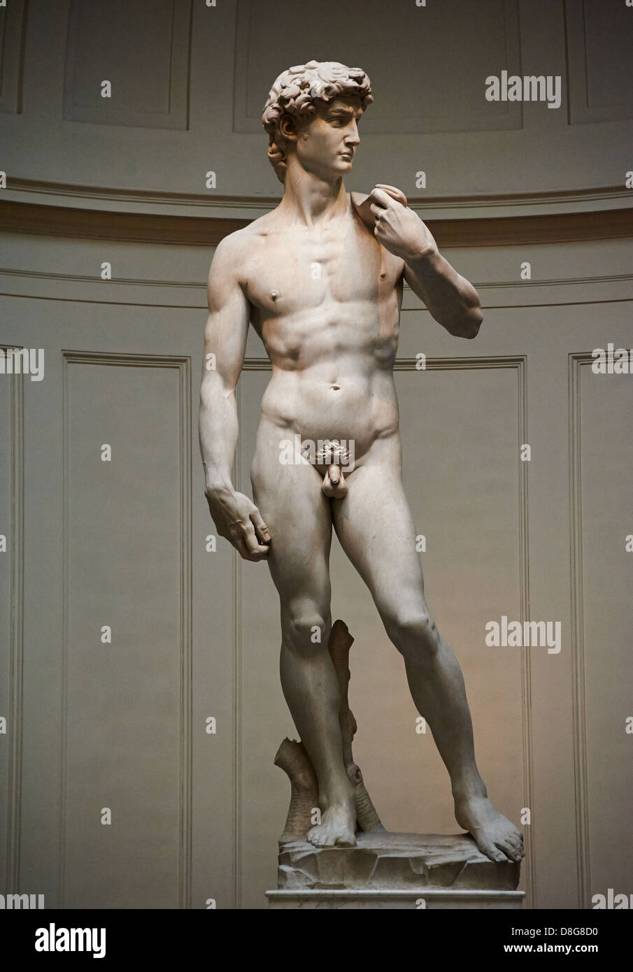 Europe, Italy, Florence, Accademia di Belle Arti, David by Michelangelo at the Galleria dell'Accademia UNESCO Stock Photo