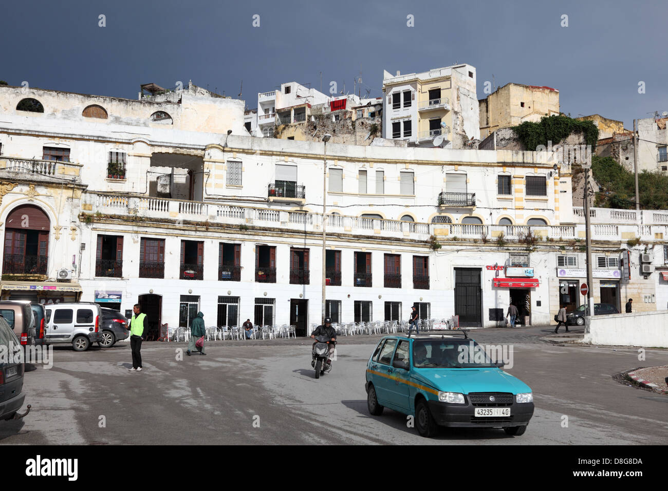 Petit Taxi in the city of Tangier, Morocco Stock Photo