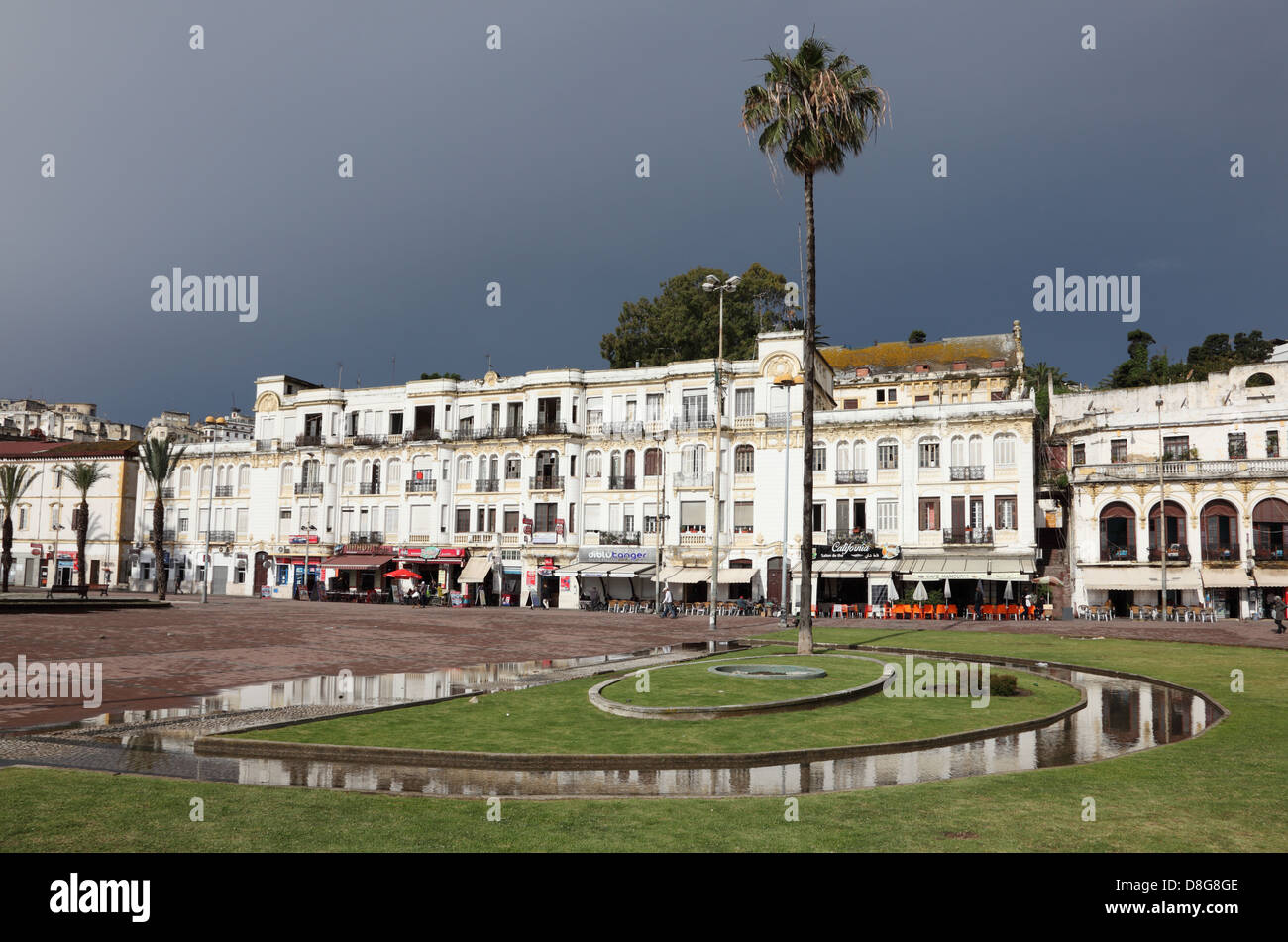 Square in the city of Tangier, Morocco Stock Photo