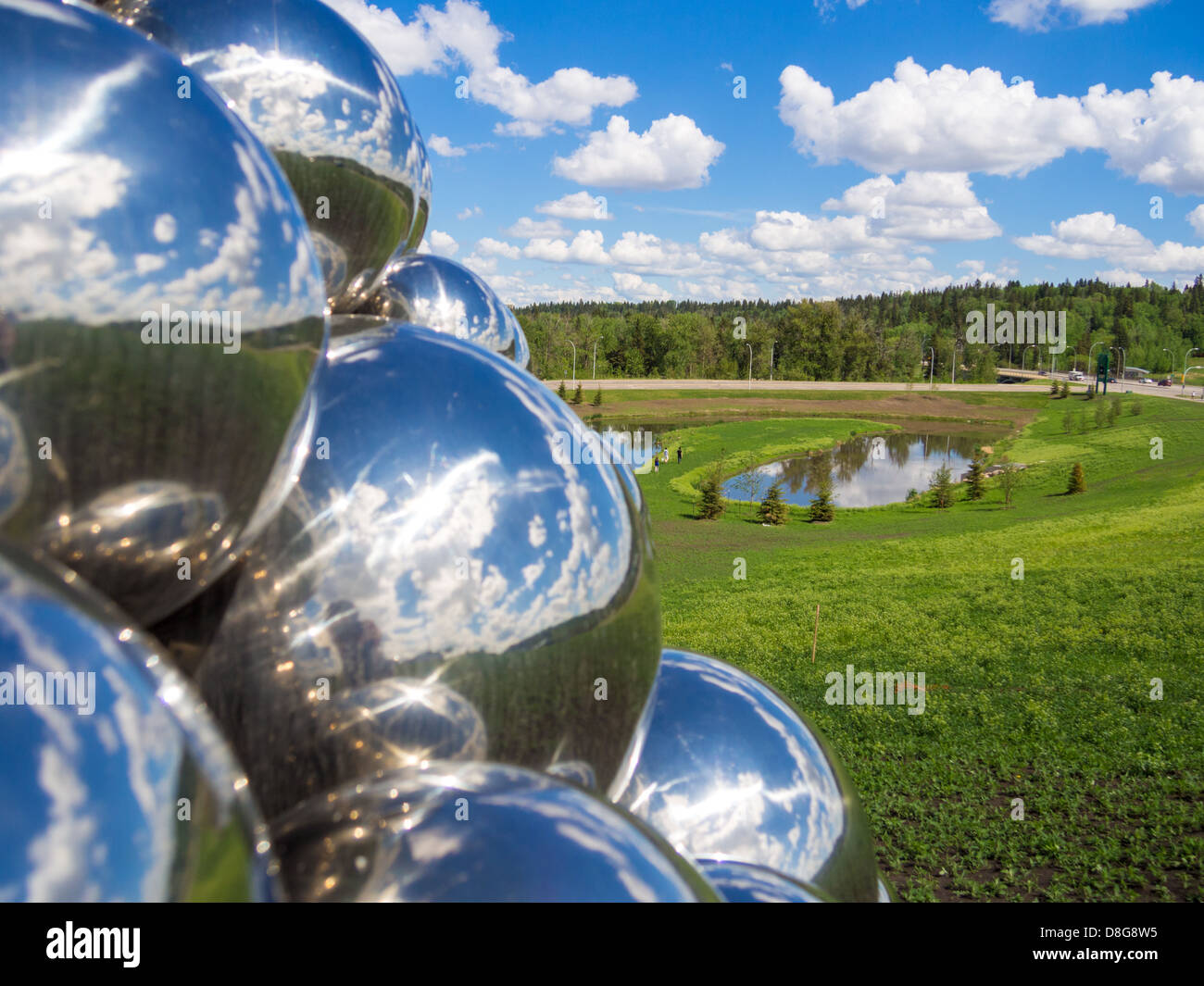 Talus Dome sculpture in Edmonton Stock Photo
