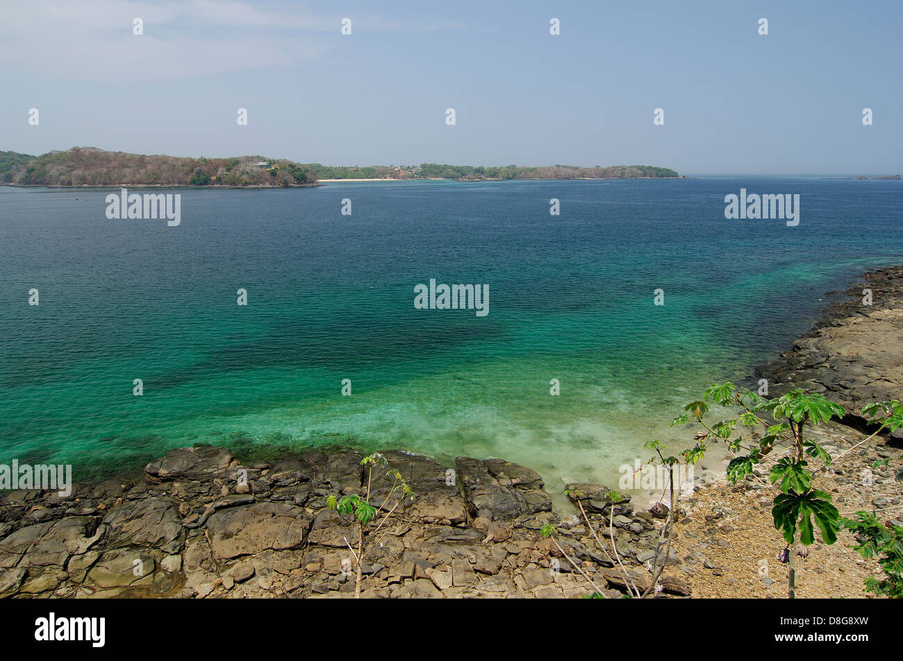 Shoreline in Contadora island Stock Photo