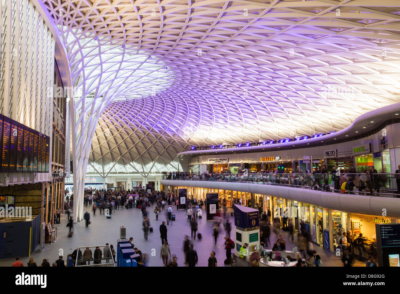 The newly refurbished Kings Cross Station, London, UK. Stock Photo