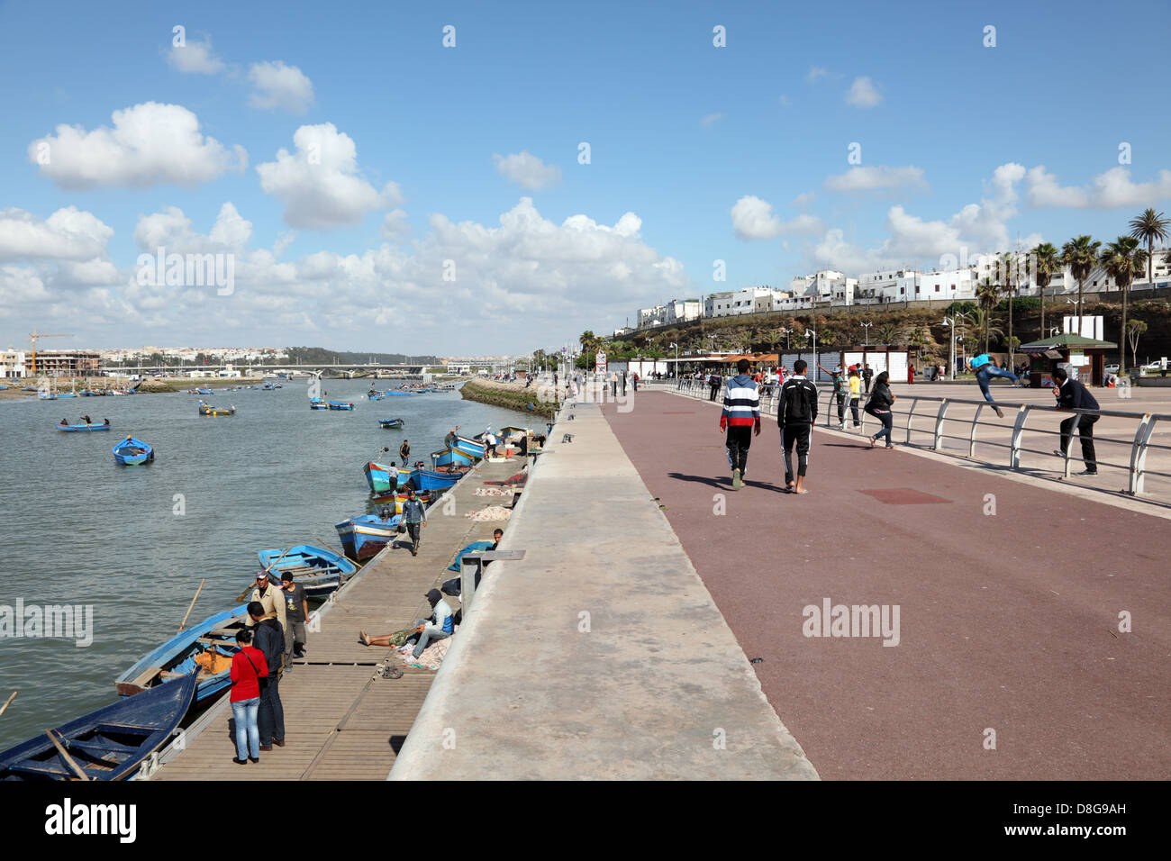 Promenade in the city of Rabat, Morocco Stock Photo