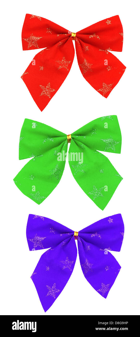 Set of colour bows Stock Photo