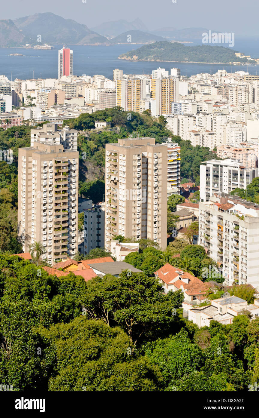 View over Flamengo,  Rio de Janeiro, Brazil Stock Photo