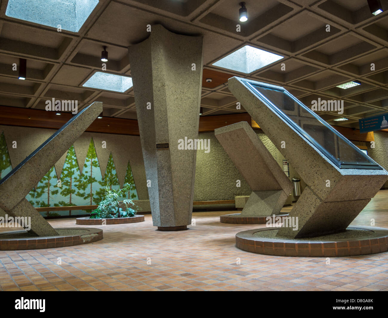 large periscope statues in Alberta legislature in Edmonton Stock Photo