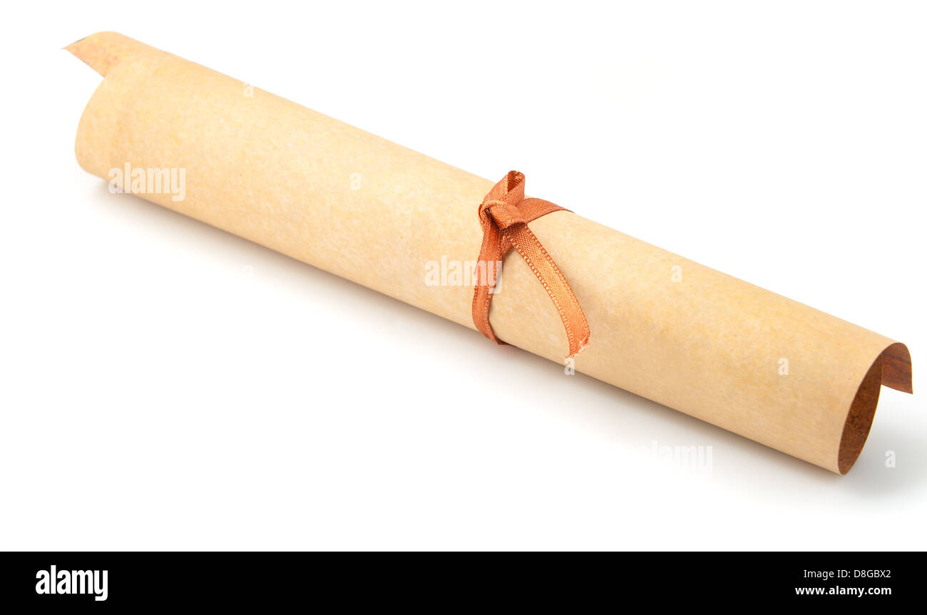 Parchment roll Stock Photo Alamy