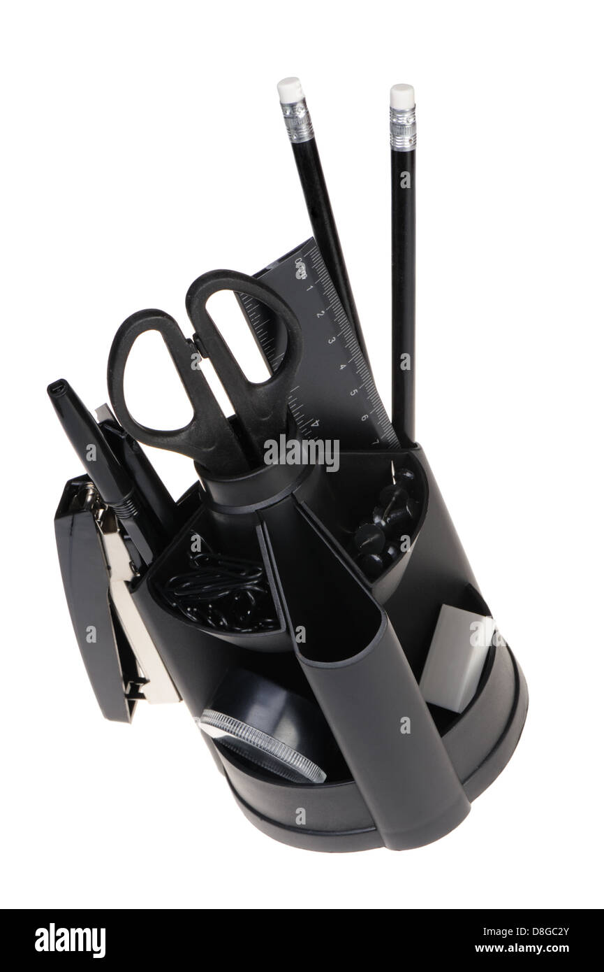 Set of office accessories Stock Photo Alamy