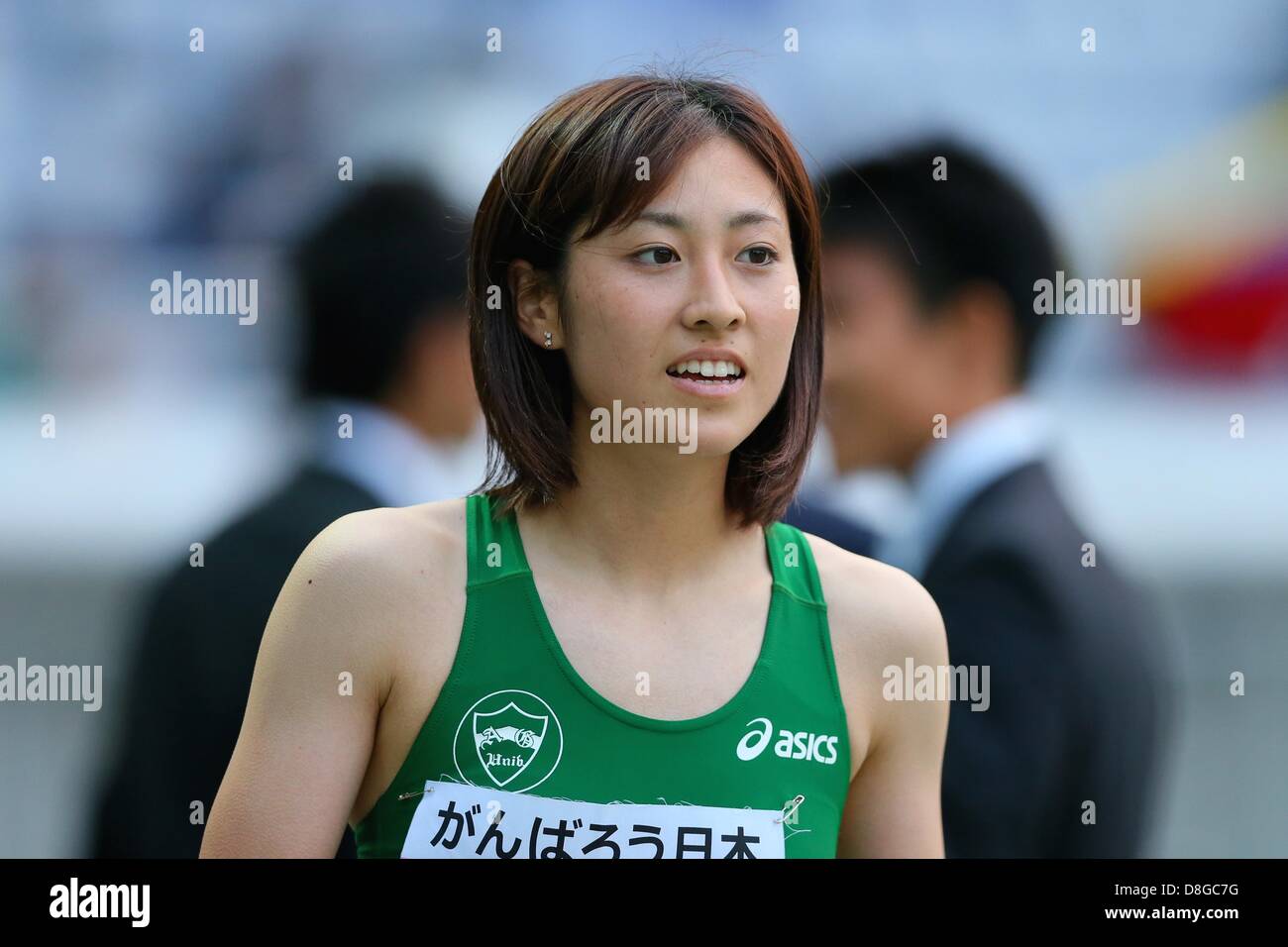 Anna Fujimori, MAY 25, 2013 - Athletics : The 92th Kanto University Athletics Championship, Women's 4x100m Relay at Nissan Stadium, Kanagawa, Japan. (Photo by AFLO SPORT) Stock Photo