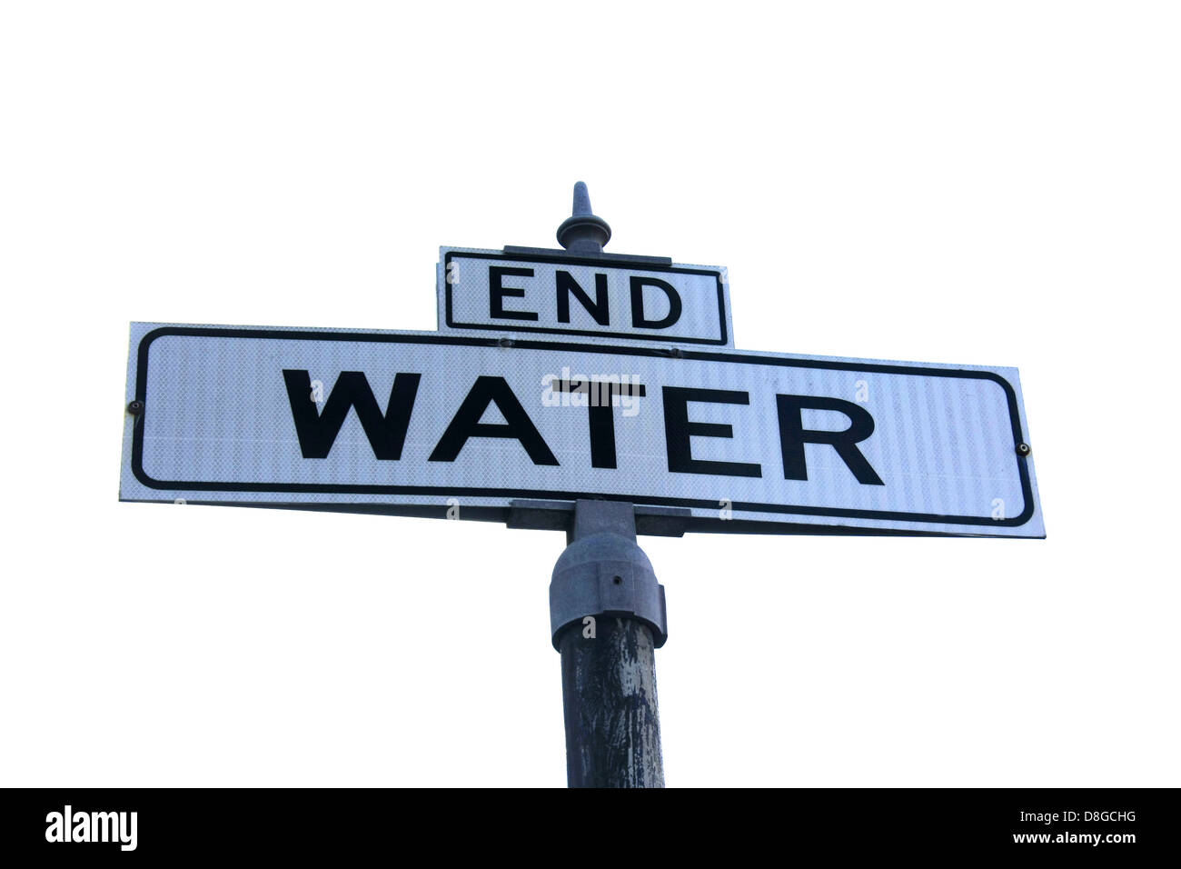 End Water over white Stock Photo Alamy