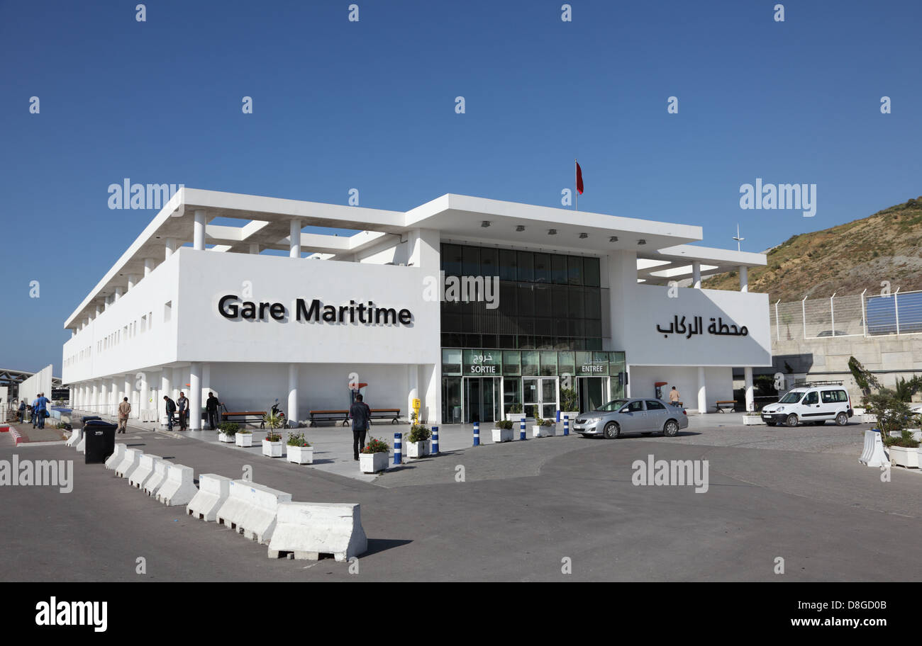 Gare Maritime - ferry terminal in the new port Tangier Med, Morocco Stock Photo