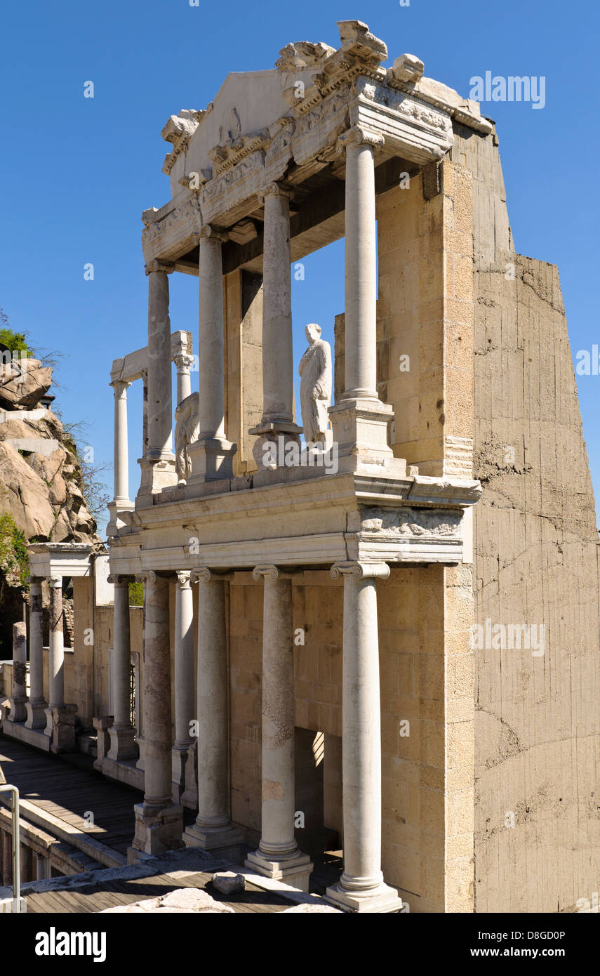 Roman amphitheater, Plovdiv, Bulgaria Stock Photo