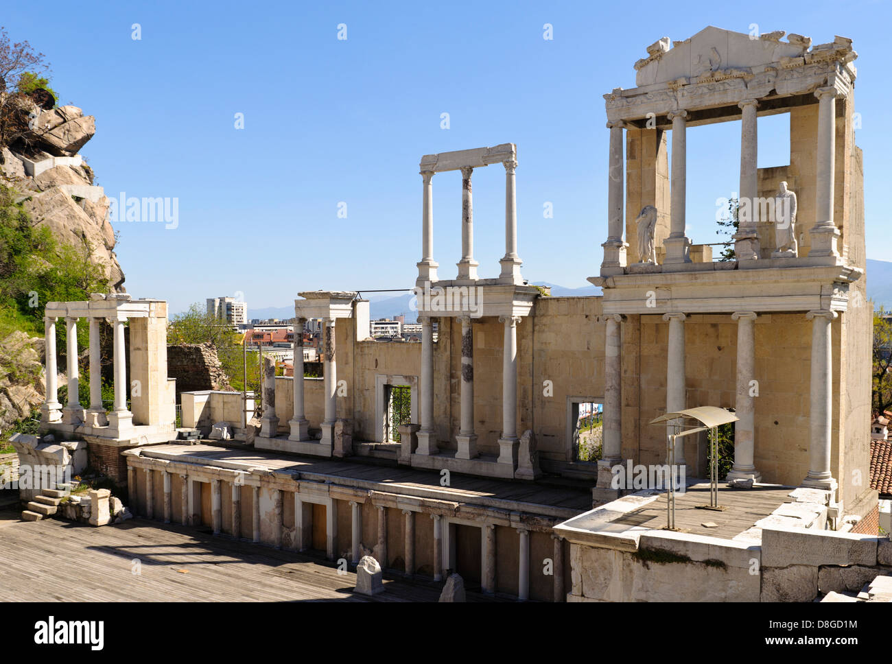 Roman amphitheater, Plovdiv, Bulgaria Stock Photo