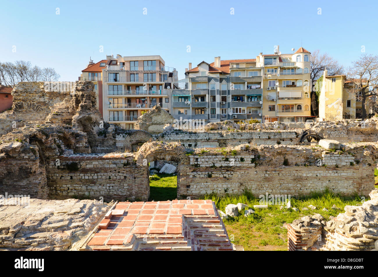 Roman excavation site, Varna, Bulgaria Stock Photo