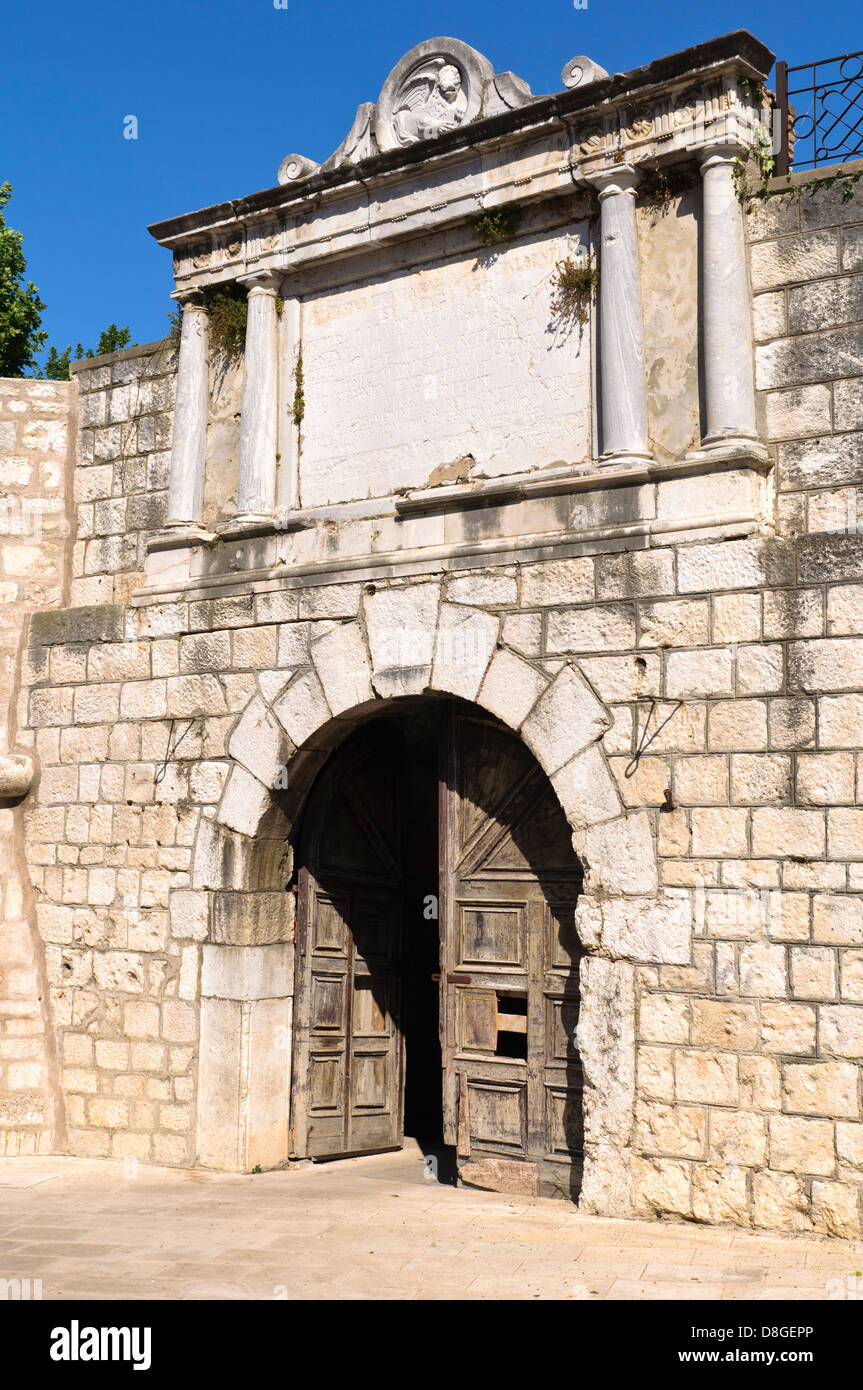Split old city gate, Dalmatia, Croatia Stock Photo