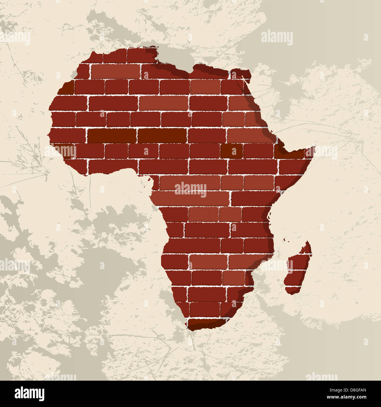 Africa wall map Stock Photo Alamy