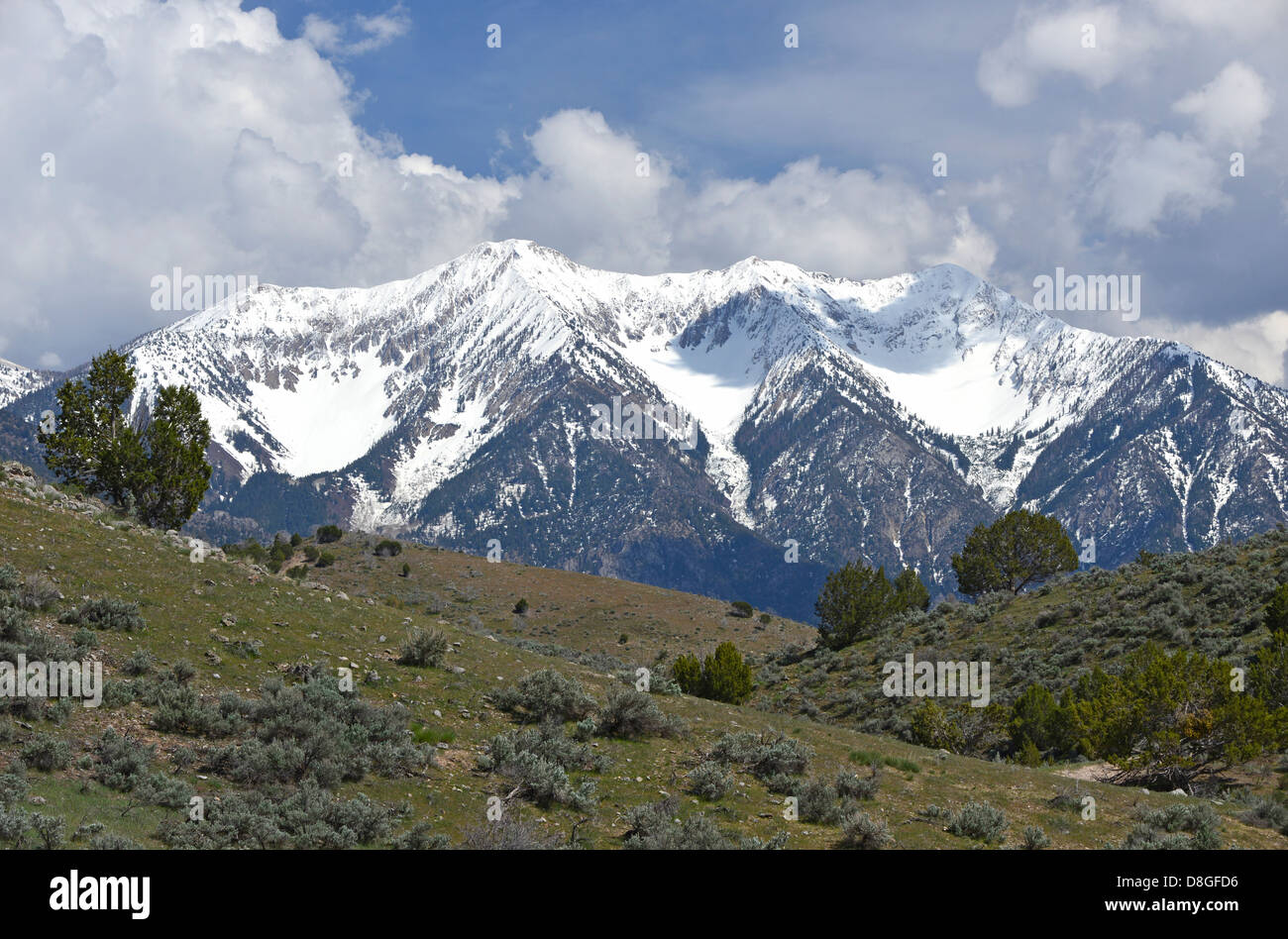 Mt. Nebo in Utah's Wasatch Range. Stock Photo
