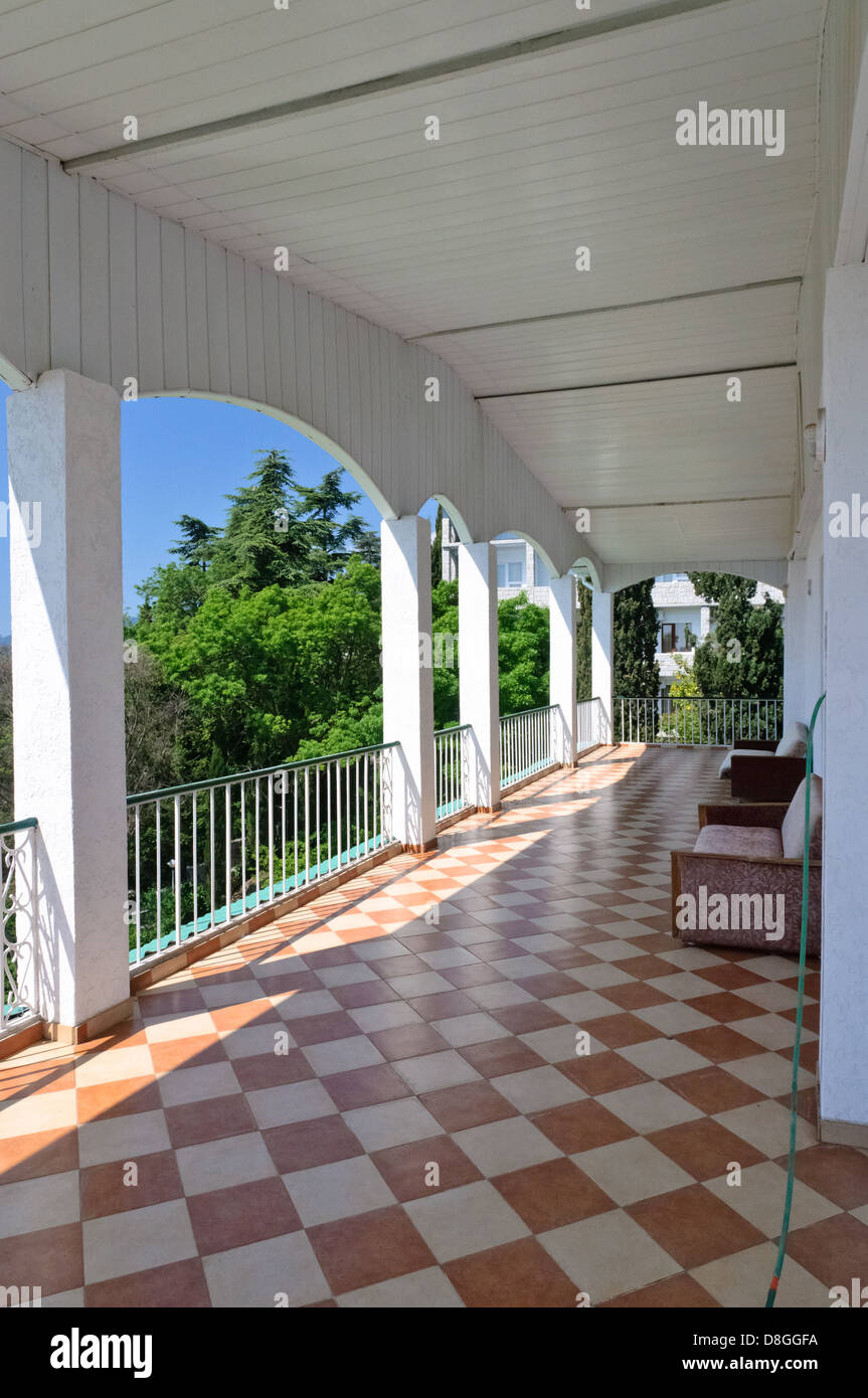 Balcony of Massandra Hotel, Jalta,Crimea, Ukraine Stock Photo Alamy