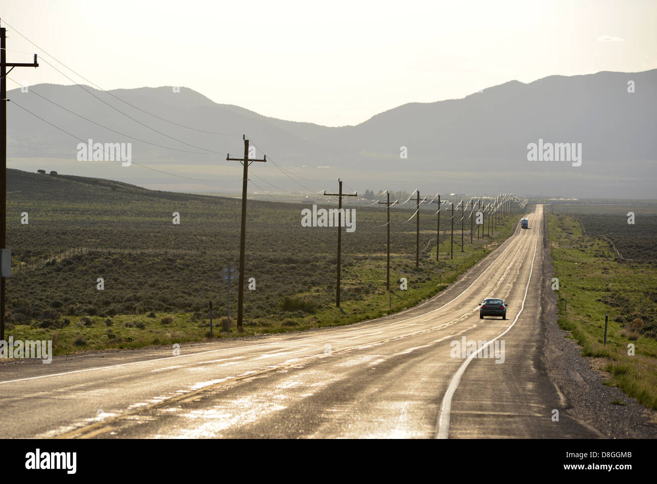 Highway 36 in the Great Basin region of Utah. Stock Photo