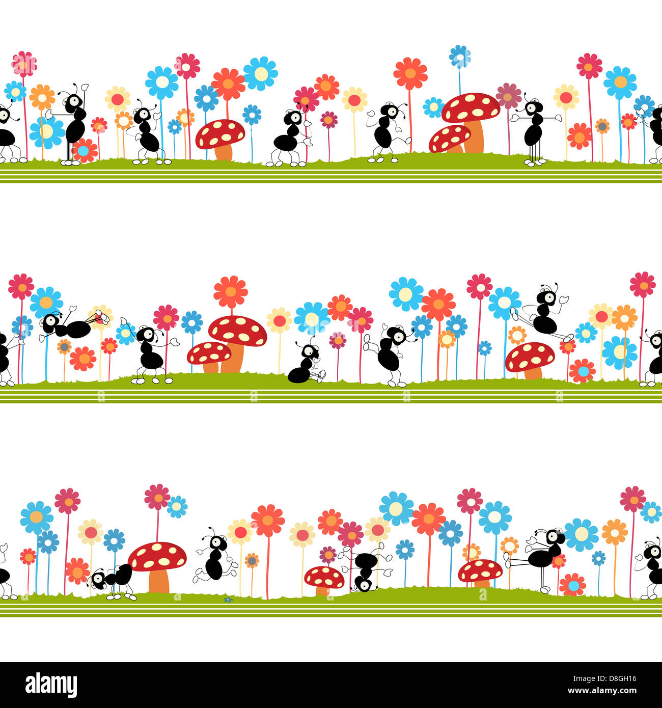 Seamless ants pattern Stock Photo Alamy