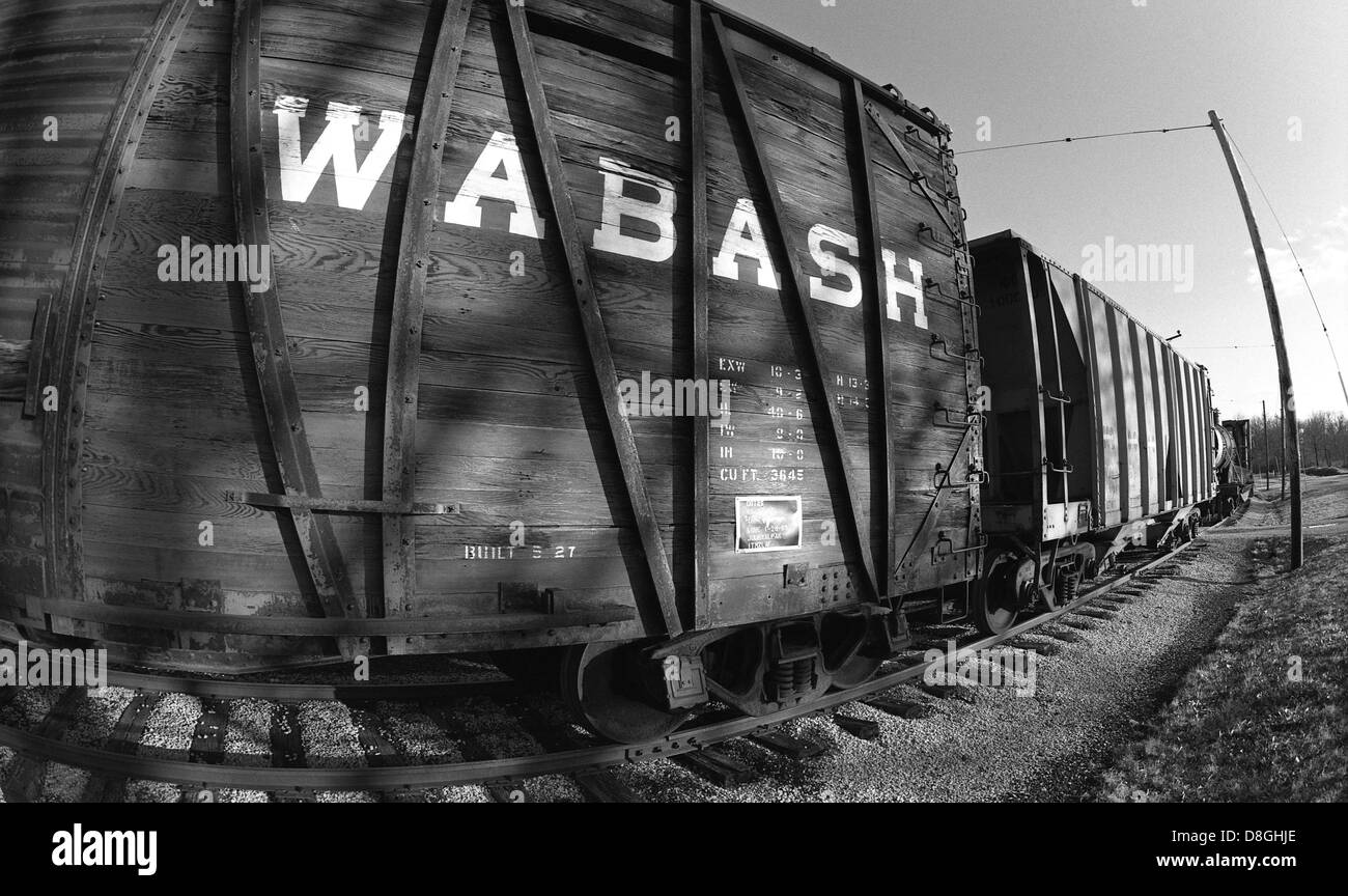 Antique Wabash Railroad boxcar Stock Photo Alamy