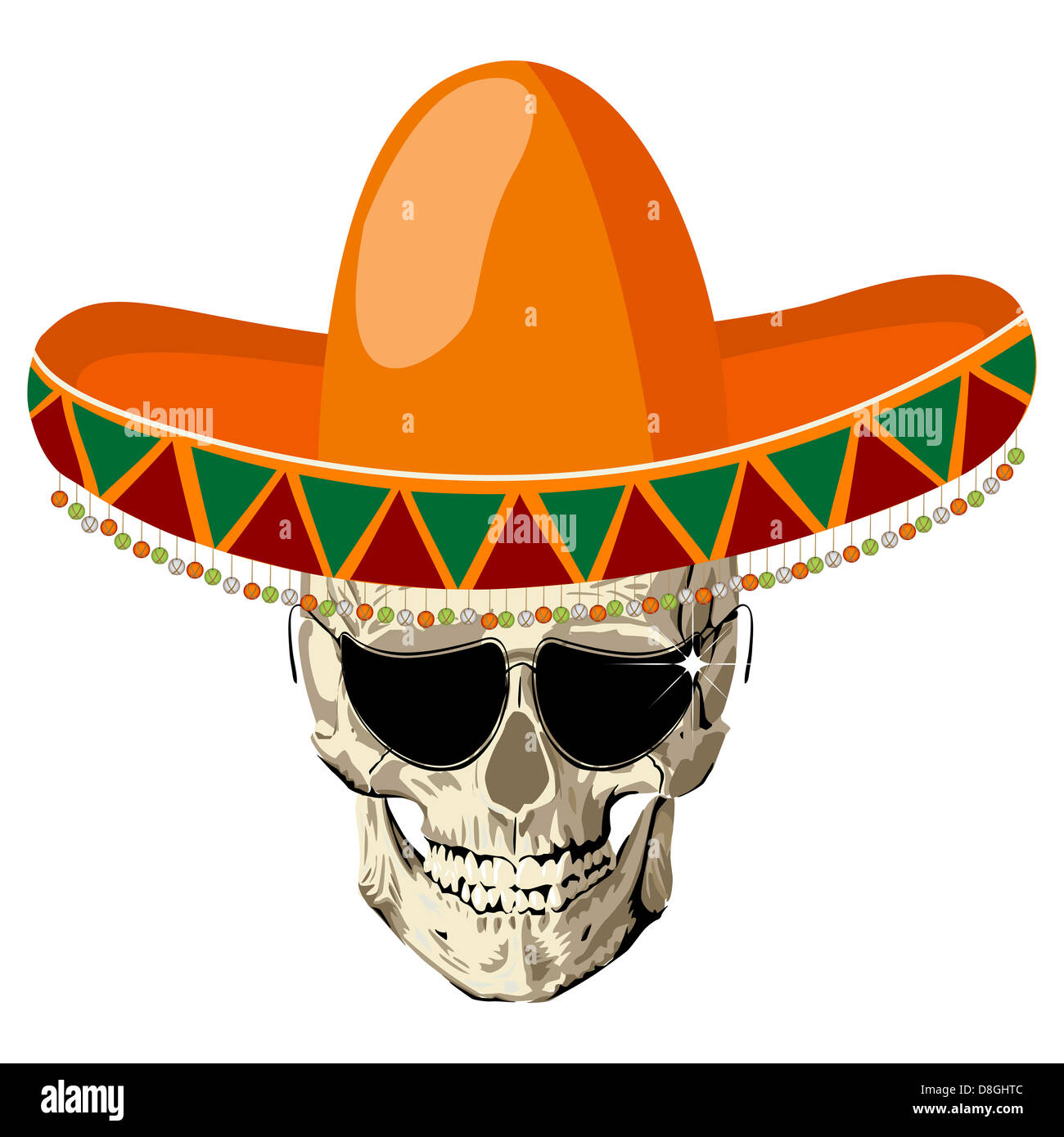 Mexican Human Skull Sombrero Hat High Resolution Stock Photography And Images Alamy