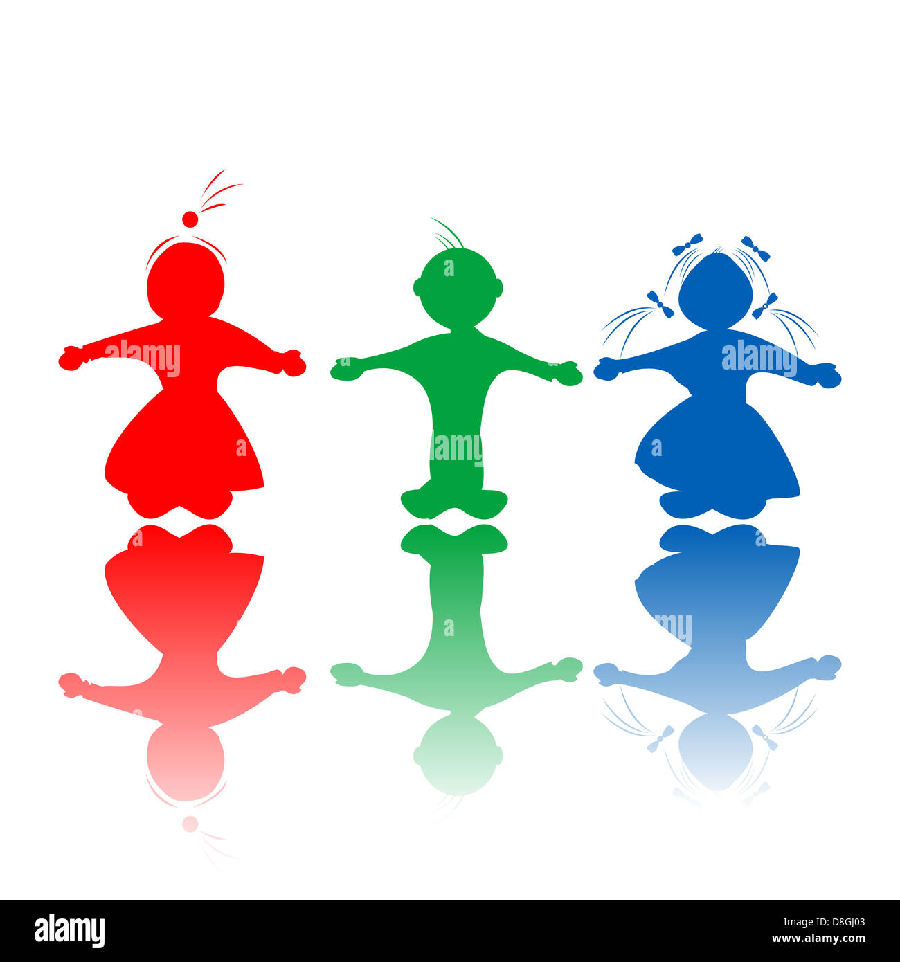 Kids in colors Stock Photo - Alamy