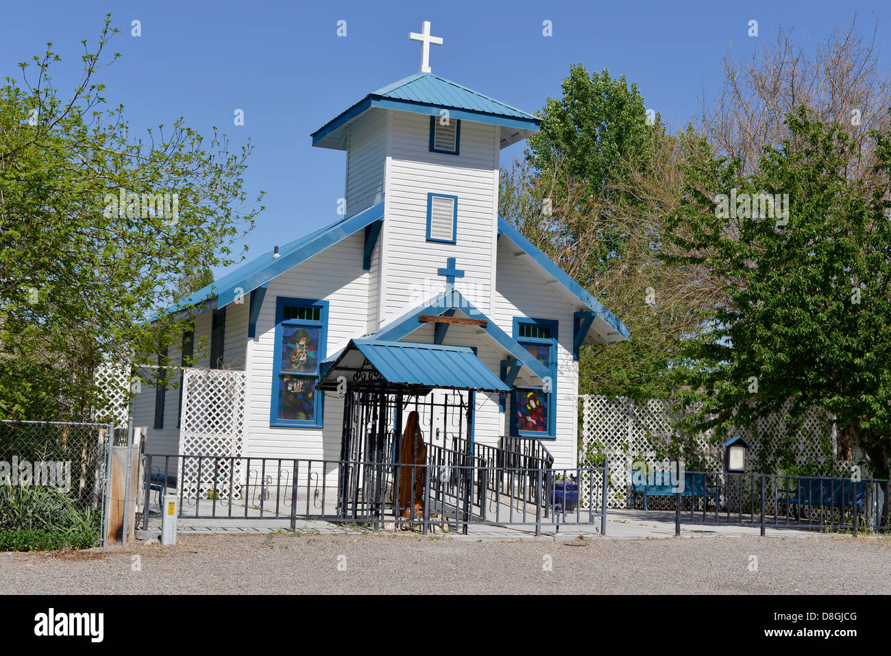 St. Bridgets Catholic Church in the small town of Bruneau, Idaho Stock