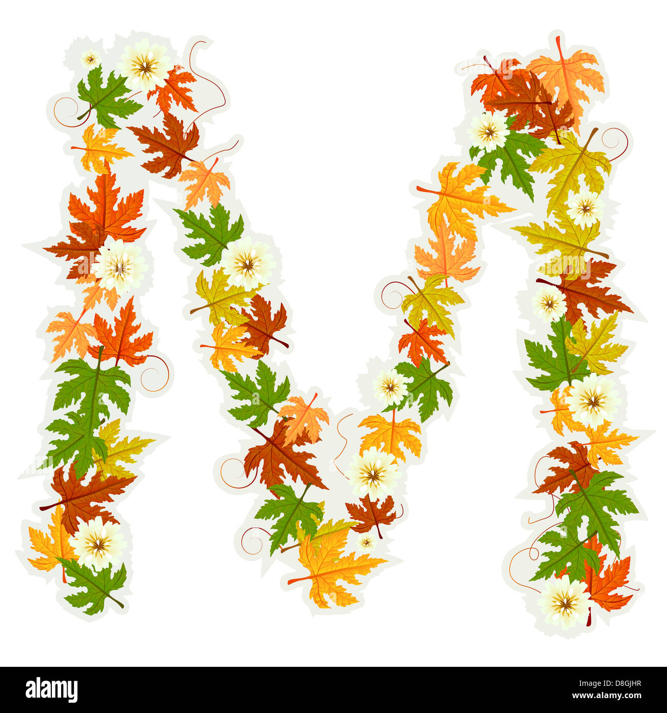 Pattern Floral Letter M High Resolution Stock Photography And Images Alamy