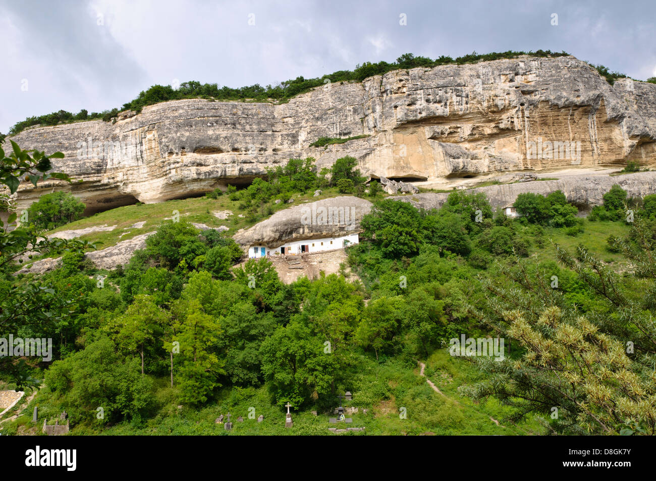 Uspensky Cave Monastery, Bakhchisaray, Crimea, Ukraine Stock Photo