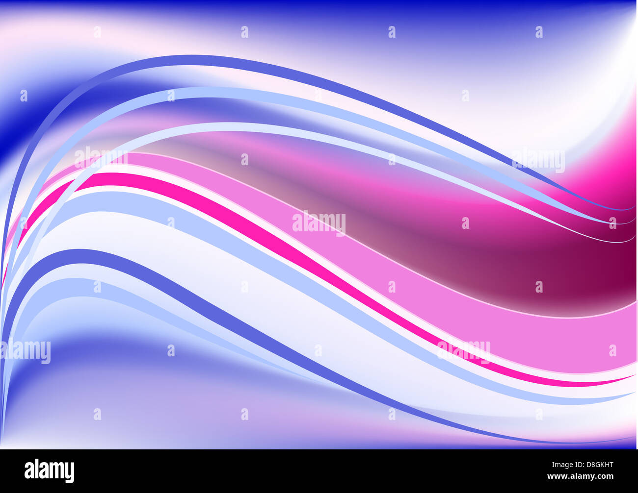 Colored waves on a light background Stock Photo
