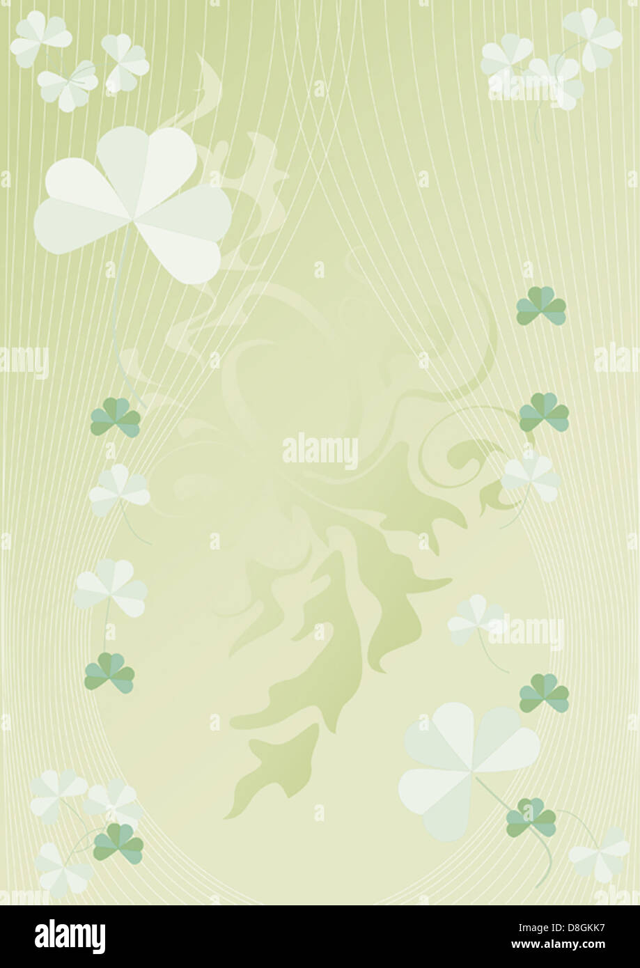 Light green background with leaves of clover Stock Photo - Alamy