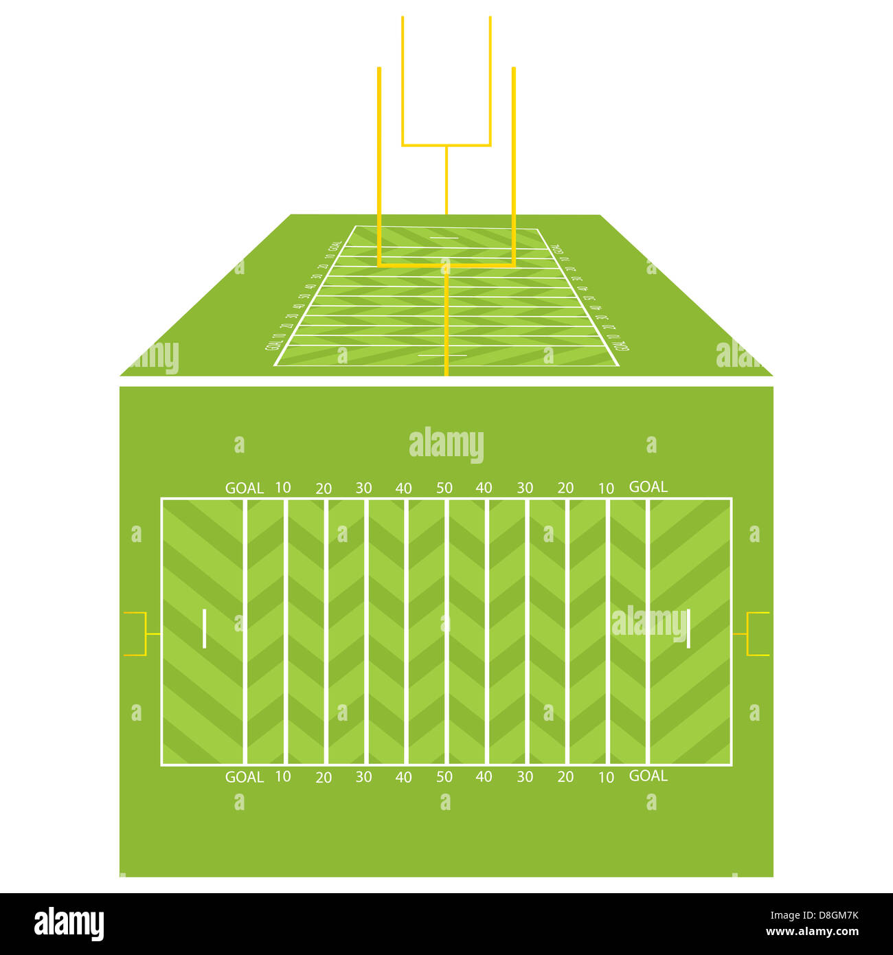 American football field Stock Photo Alamy