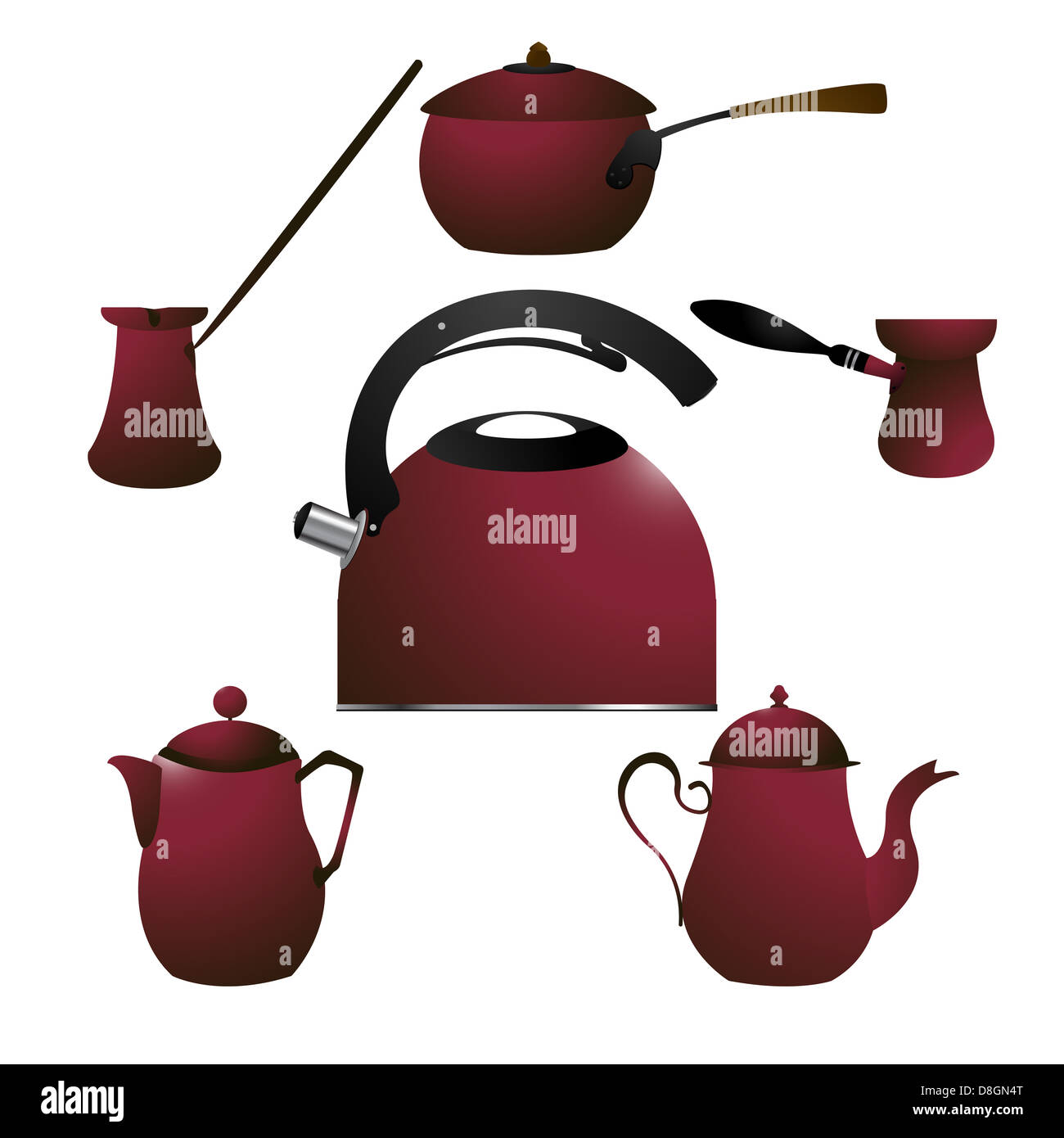 Set of old coffee pots hires stock photography and images Alamy