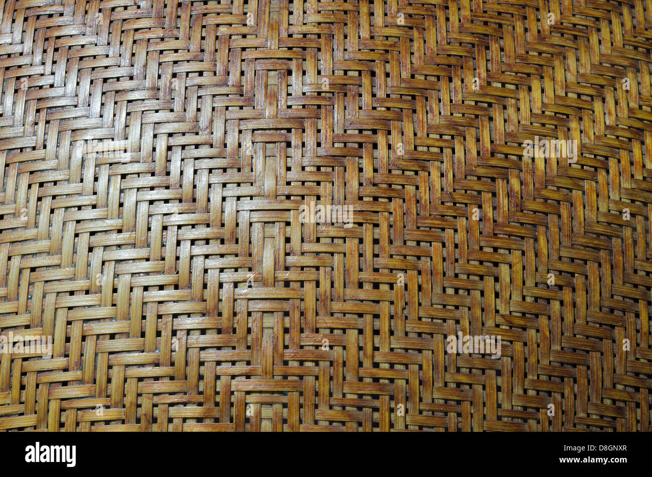 Basket making made from bamboo strip. Stock Photo