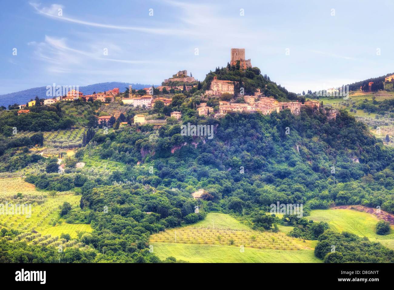 Castiglione d'Orcia, Rocca d’Orcia, Siena, Toscana, Italy Stock Photo ...