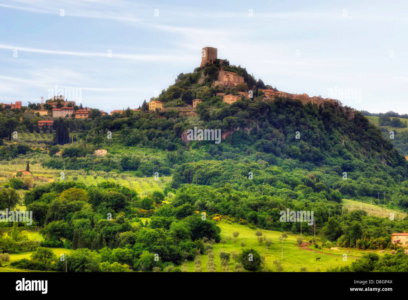 Castiglione d'Orcia, Rocca d’Orcia, Siena, Toscana, Italy Stock Photo ...