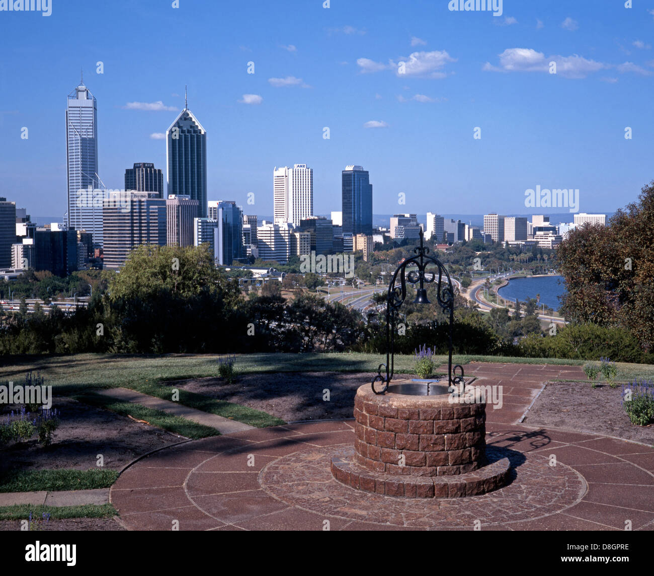 City centre viewed from Kings Park, Perth, Western Australia, Australia. Stock Photo