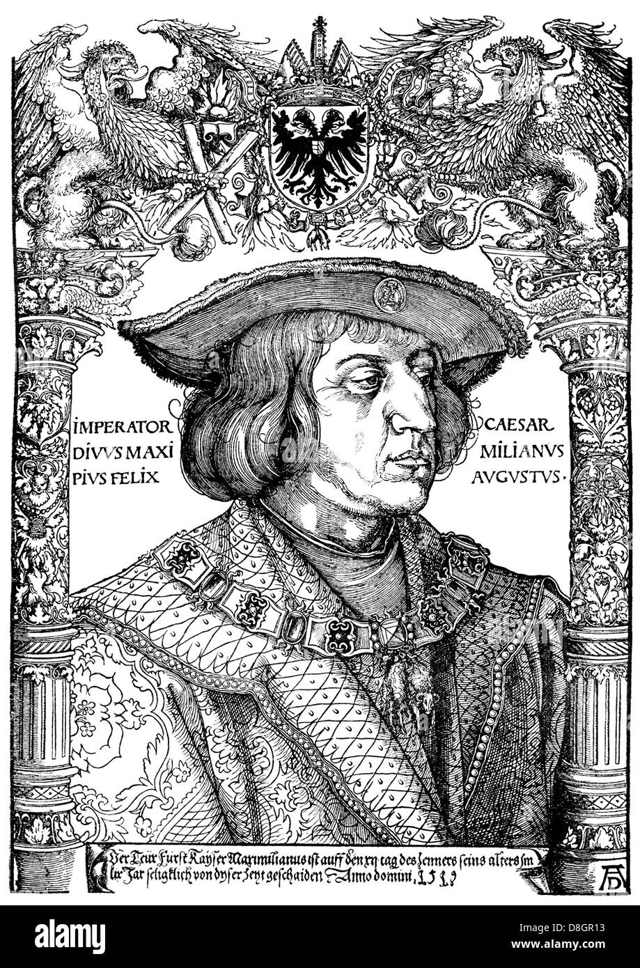 Maximilian I von Habsburg, known as The Last Knight, 1459 - 1519, Stock Photo