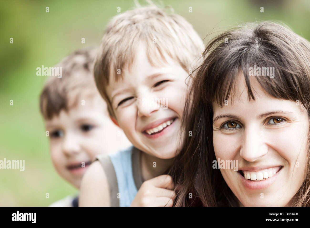 Mother and sons Stock Photo