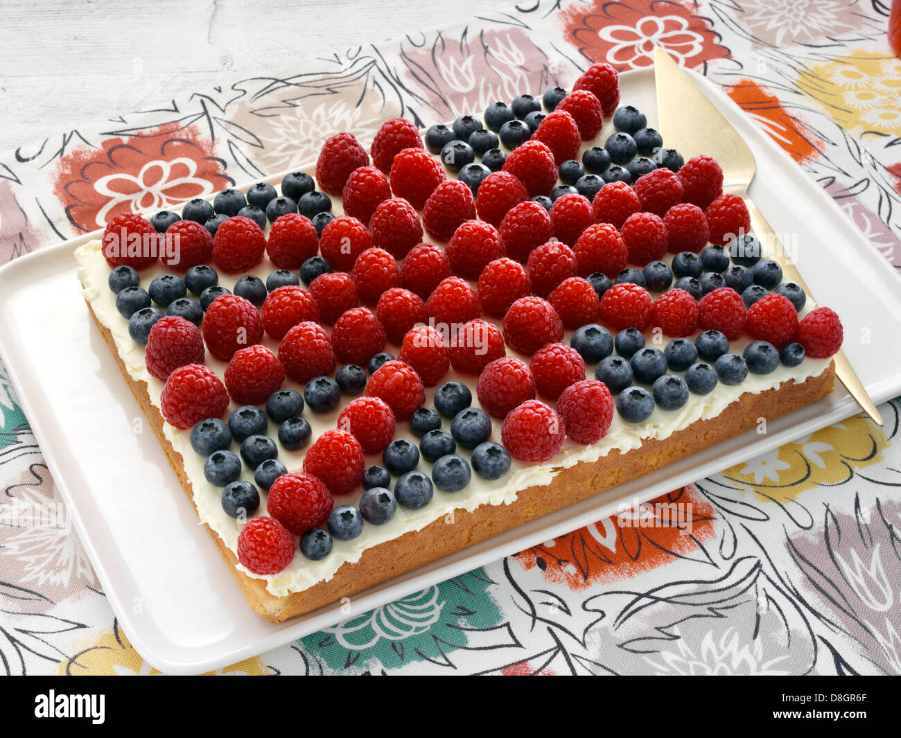 Home baked union jack fruit cake hires stock photography and images