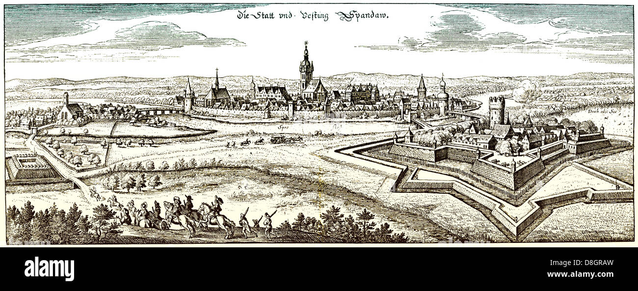 Historic cityscape of Spandau, Berlin,Germany, 17th century Stock Photo ...