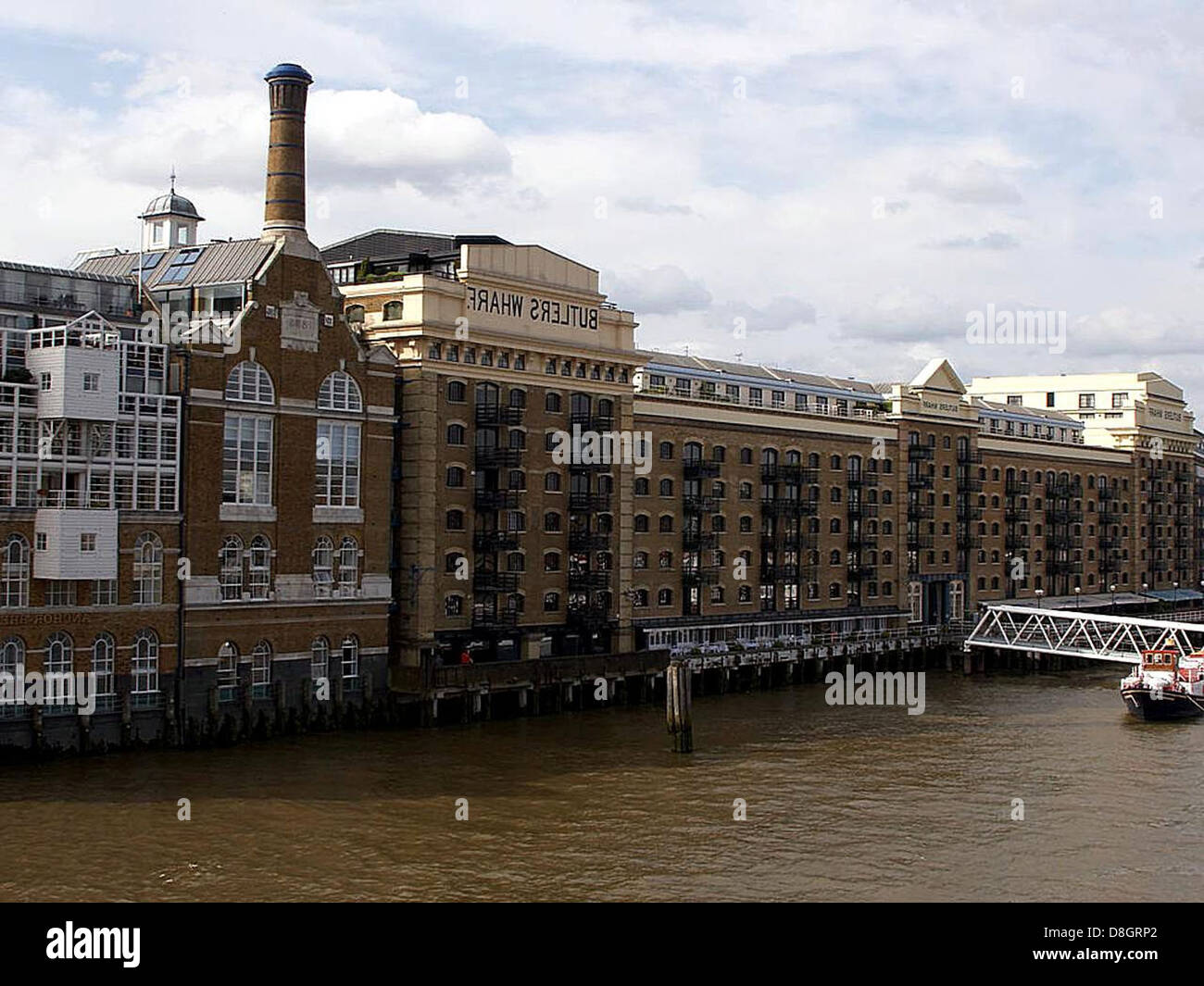 Butler's Wharf, a well-known area on the River Thames in London, is ...