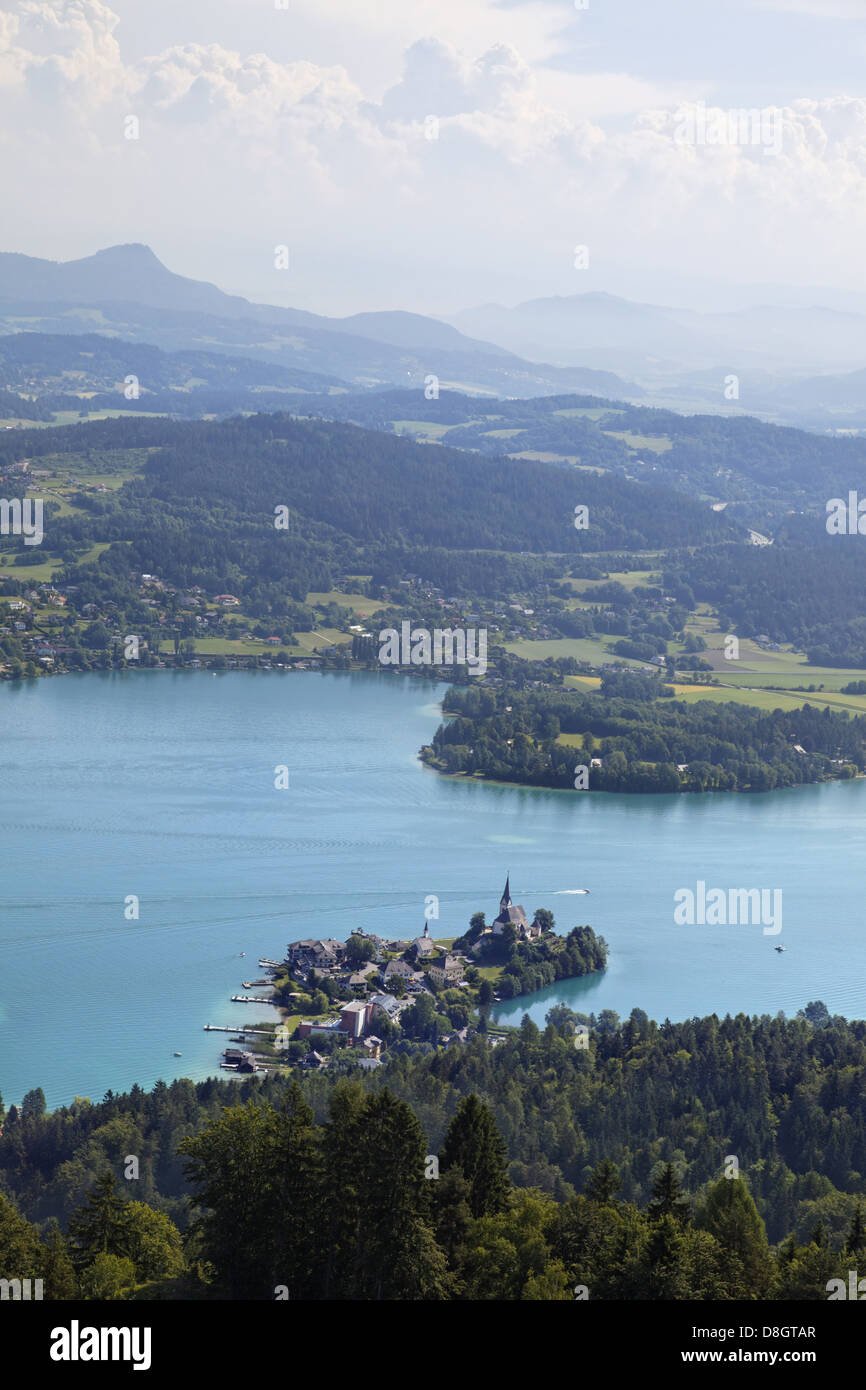 Austria, Carinthia, View of Pyramidentower observation tower