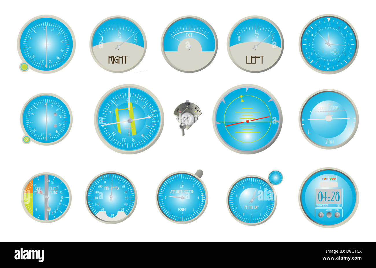 Aircraft dashboard instruments Stock Photo Alamy