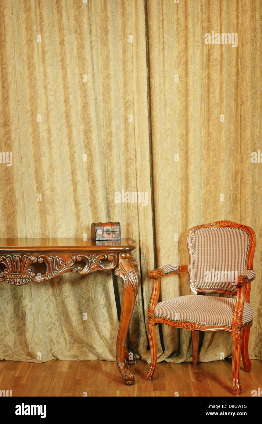 Chair Near The Table Stock Photo Alamy