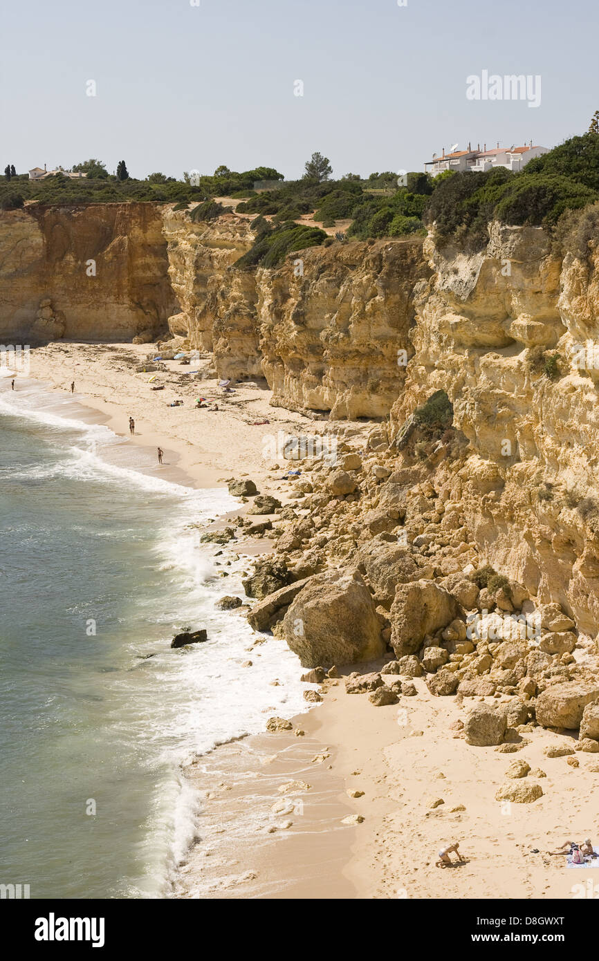 Fallen rock @ Algarve coast, Portugal Stock Photo - Alamy