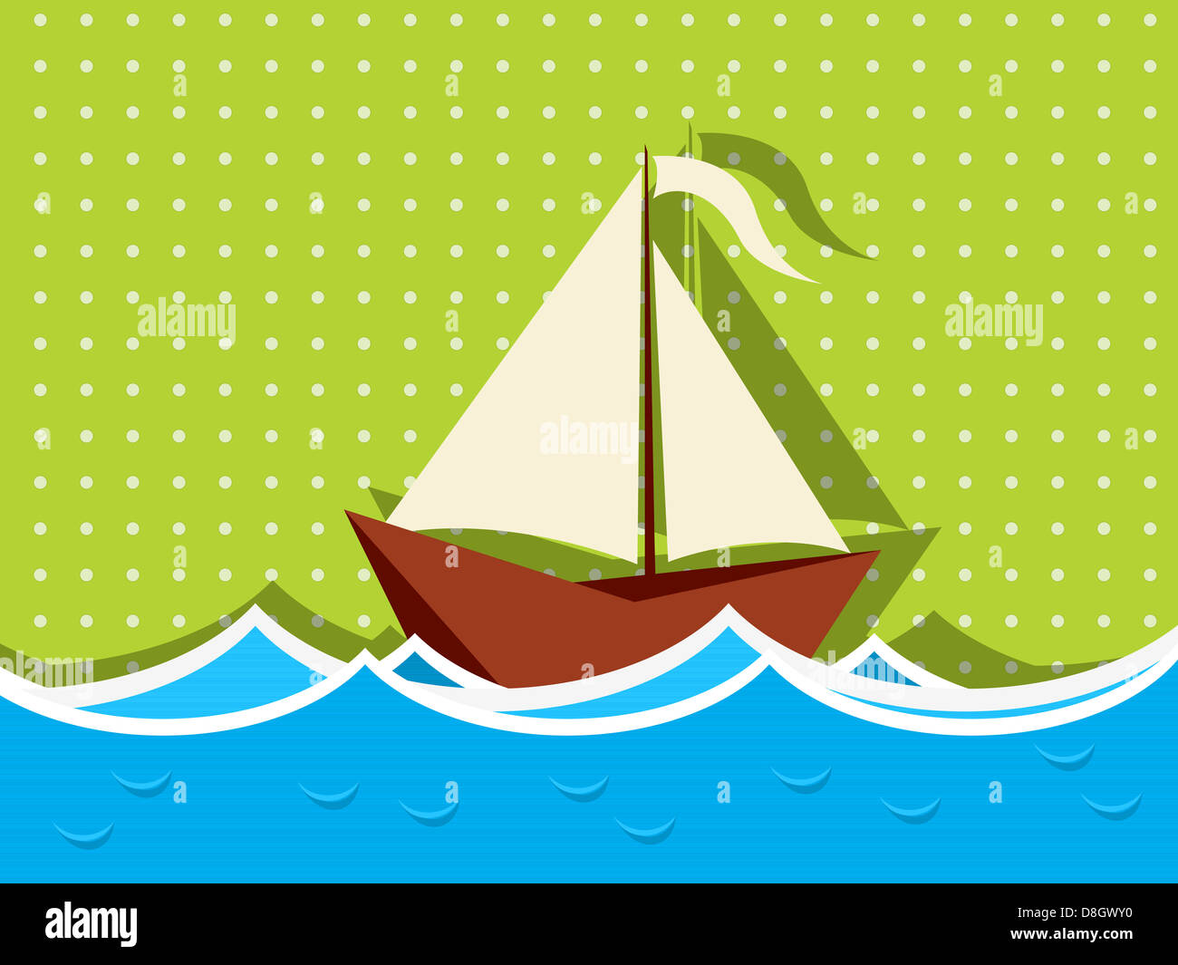 Sailing ship graphic Stock Photo