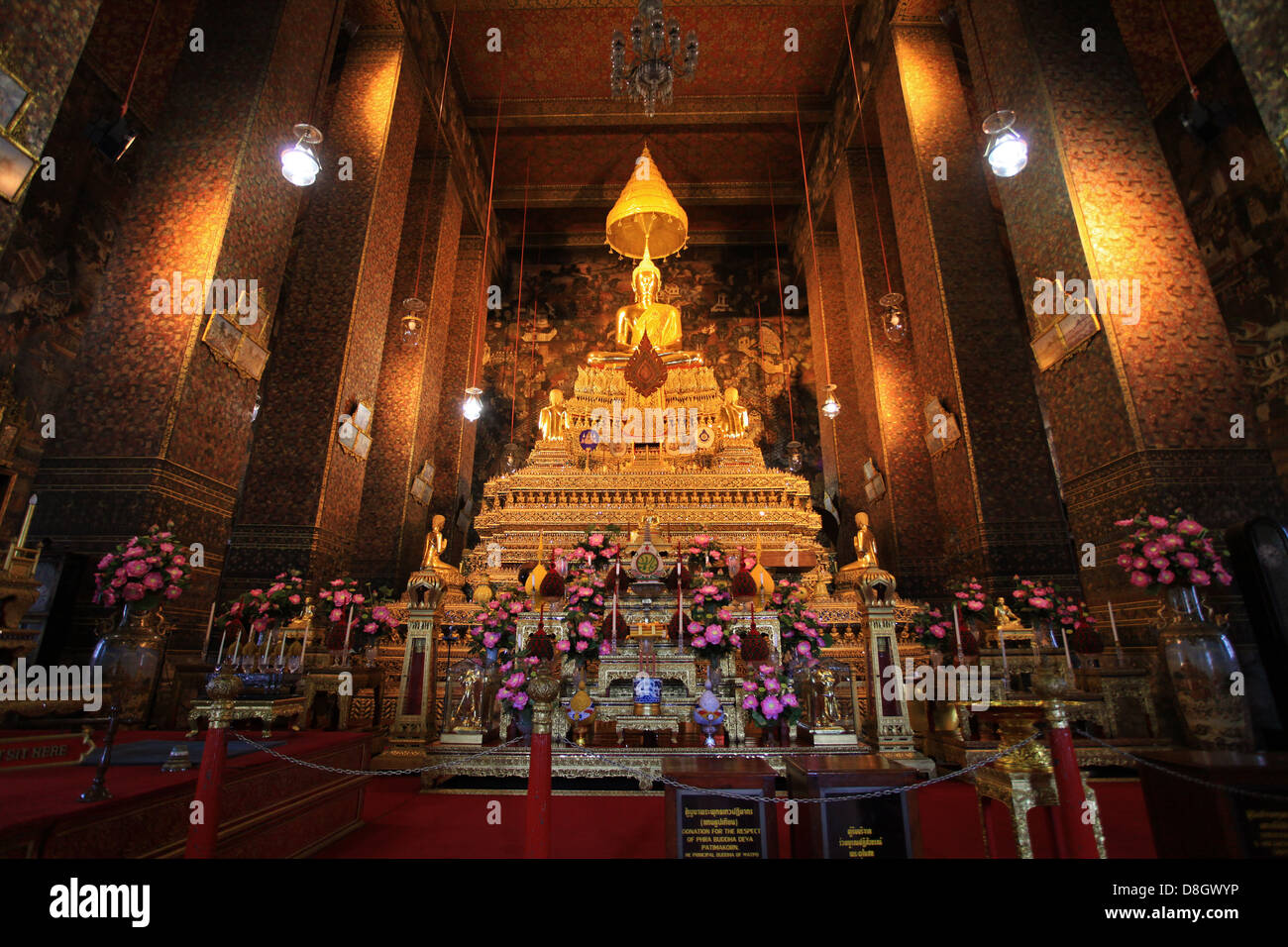 Buddha inside Wat Phra Kaeo Temple in bangkok, Thailand Stock Photo - Alamy